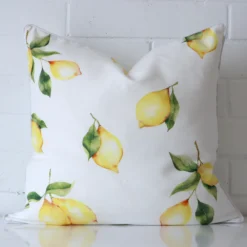 Mediterranean Lemons Waterproof Outdoor Cushion Cover - Large