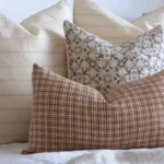 A close-up shot of 4 bed cushions from the Hunter set.