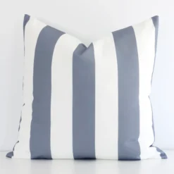 Gorgeous outdoor large cushion in a grey colour. It has a charming striped style.