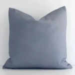 Striking square grey cushion cover featuring a solid-coloured style on quality outdoor fabric.