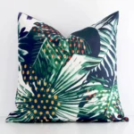 A superior linen colourful cushion cover yielding a tropical style and in a classy square shape.