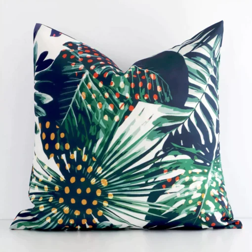 A superior linen colourful cushion cover yielding a tropical style and in a classy square shape.