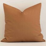 A gorgeous outdoor large cushion in tan colour. It has an eye-catching geometric design.
