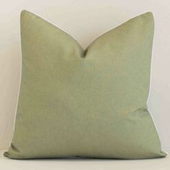 An alluring outdoor large cushion cover in sage. It features an attractive solid-coloured style.
