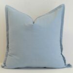 Sky blue linen cushion cover in a soft, airy tone that brings a light and relaxed feel to your space.