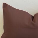 Chocolate brown outdoor cushion cover with a smooth, minimal finish, bringing warmth and depth to your outdoor setting.